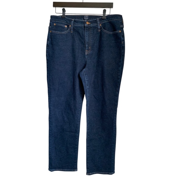 JCrew Women's Essential Straight Jeans Size 32 Dark Wash J.Crew Jeans - Picture 1 of 6